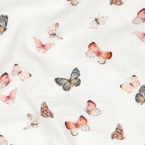 Musselin/ Doppel-Krinkel Gewebe hübsche Schmetterlinge Digitaldruck | Poppy Fabrics –, 