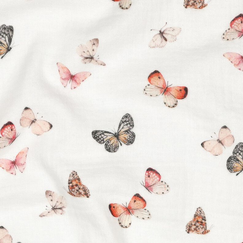 Musselin/ Doppel-Krinkel Gewebe hübsche Schmetterlinge Digitaldruck | Poppy Fabrics –,  image number 2