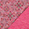 Steppstoff Doubleface Rauten | Poppy Fabrics – intensiv pink/tannengrün,  thumbnail number 1