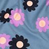 Babycord Blumen | Poppy Fabrics – jeansblau/lavendel,  thumbnail number 2