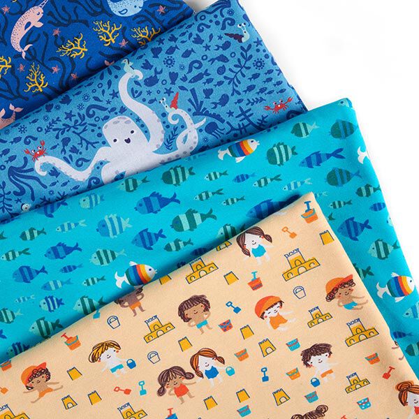 Baumwolljersey Wal | PETIT CITRON – marineblau, image number 5