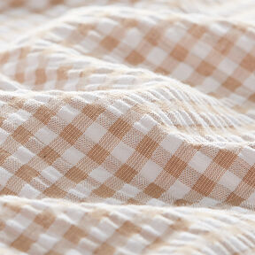 Seersucker Baumwollmix Vichy-Karos – beige, 