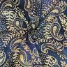 Feiner Baumwollbatist Batik Paisley – ozeanblau/sand,  thumbnail number 3