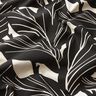 Dekostoff Panama elegante Blätter – schwarz/natur,  thumbnail number 2
