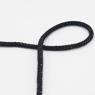 Baumwollkordel Lurex [Ø 5 mm] – schwarz, 