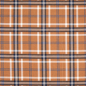 Baumwollflanell Karomuster Druck | by Poppy – rehbraun/königsblau, 