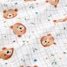 Baumwollpopeline Teddys auf Karomuster Digitaldruck – weiss/schilf,  thumbnail number 2