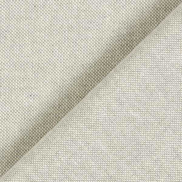 Dekostoff Halbpanama Chambray recycelt – silbergrau/natur | Reststück 50cm