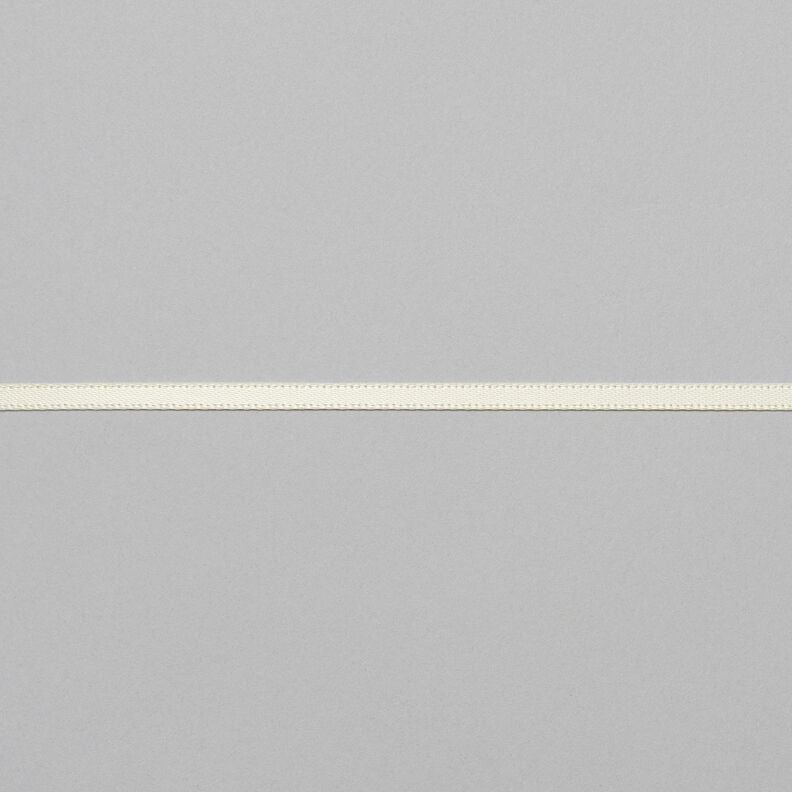 Satinband [3 mm] – wollweiss,  image number 1