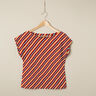 Viskosejersey diagonale Streifen – weiss,  thumbnail number 5