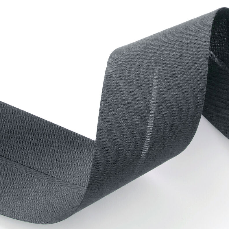 Schrägband Polycotton [50 mm] – dunkelgrau,  image number 2