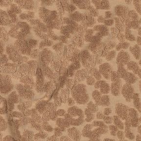 Frotteestoff Stretch Leo  – hellbraun, 