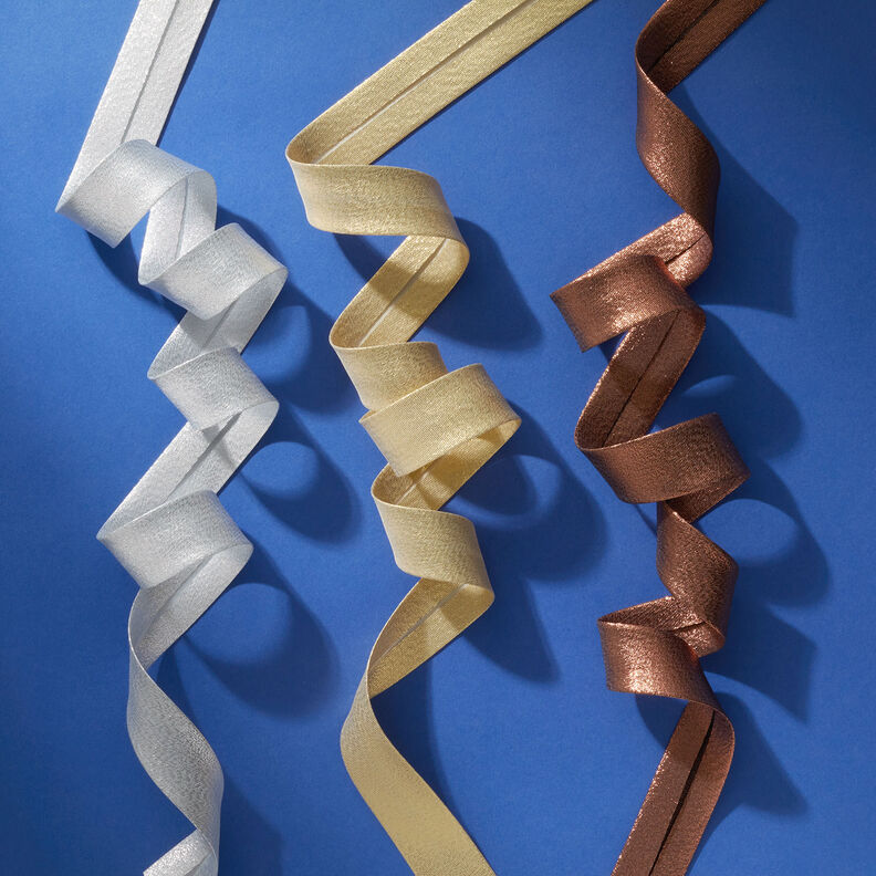 Schrägband Metallic [30 mm] – gold metallic,  image number 3