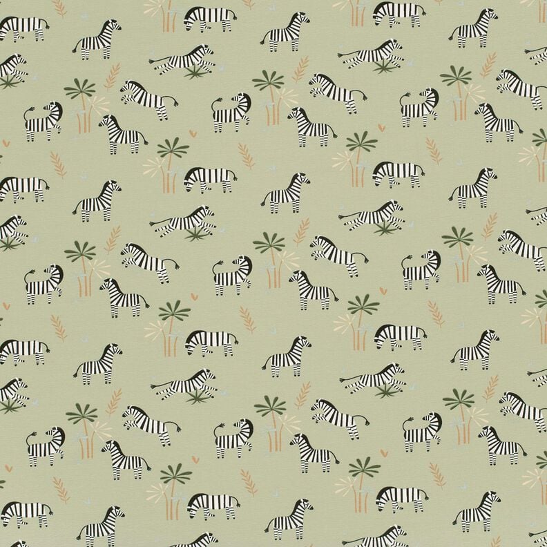 Baumwolljersey Steppen-Zebras – schilf,  image number 1