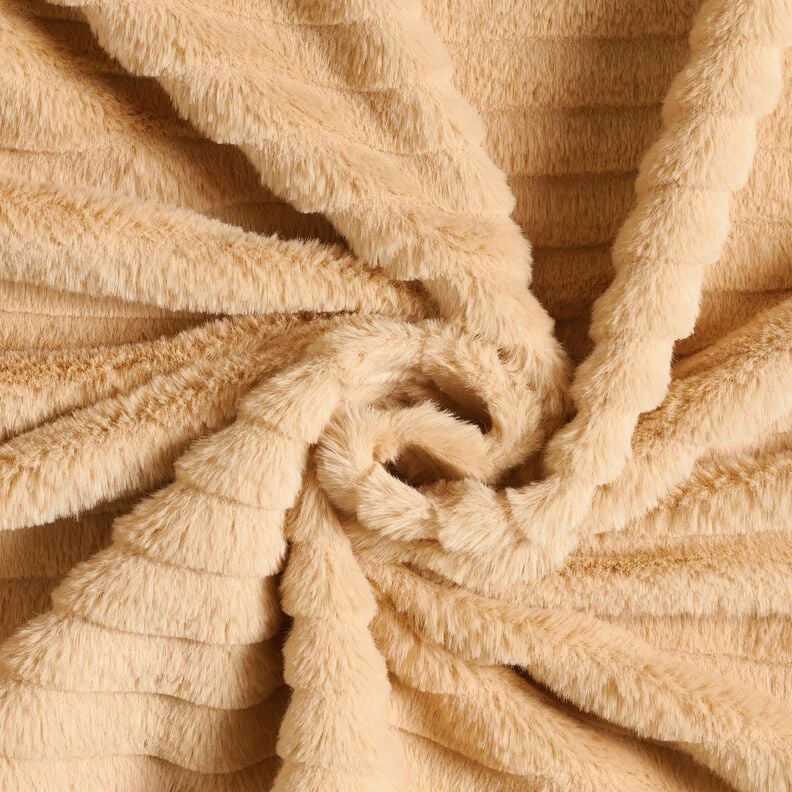 Kunstfell breite Querstreifen – beige, image number 3