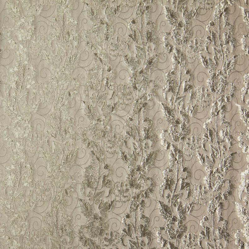 Bekleidungsjacquard Brokat Blumen – taupe, image number 1