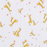 Musselin/ Doppel-Krinkel Gewebe Giraffen – weiss/sonnengelb,  thumbnail number 1