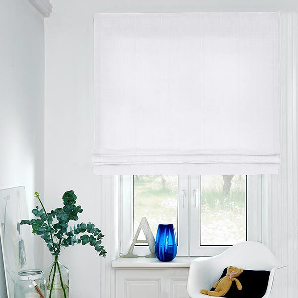 Dekostoff Gitter-Karo recycelt – weiss, image number 5
