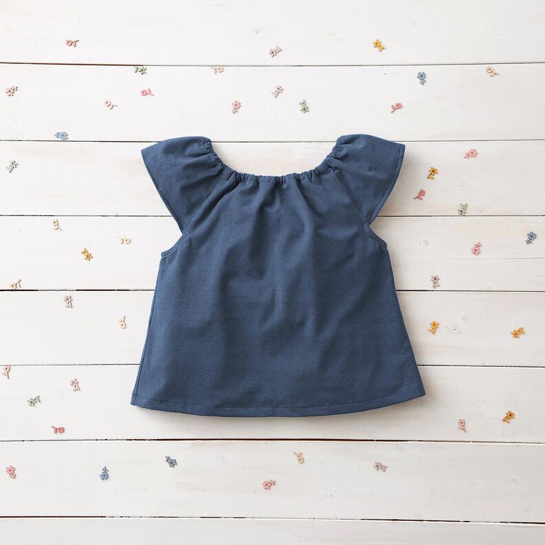 Baumwolljersey Medium Uni – jeansblau,  image number 8