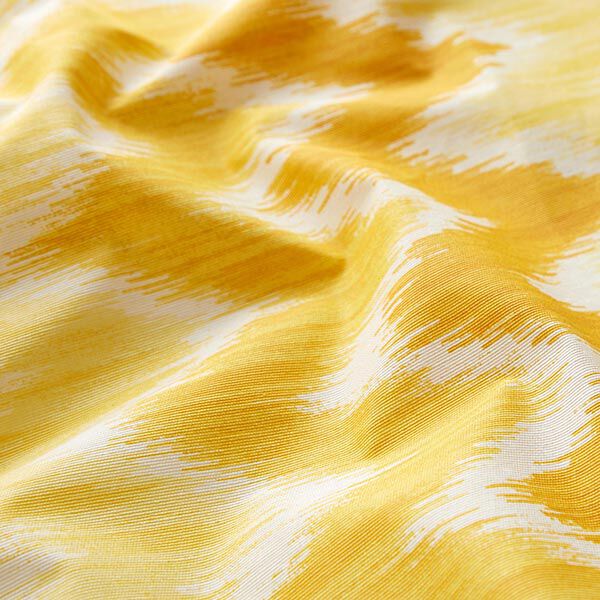 Beschichtete Baumwolle Ikat-Print – gelb/weiss,  image number 2