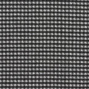 Mantelstrick Stretch kleines Karo – hellgrau/schwarz, 