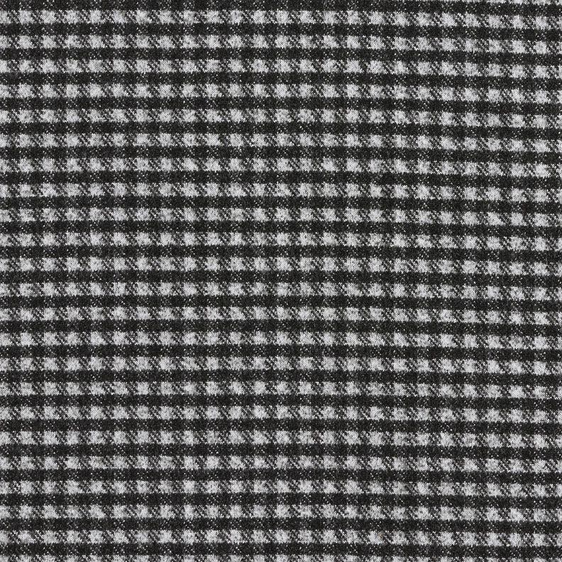 Mantelstrick Stretch kleines Karo – hellgrau/schwarz,  image number 1