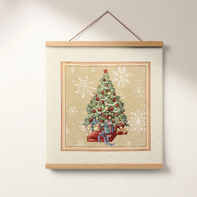 Dekopanel Gobelin Tannenbaum – karminrot/hellbeige,  image number 7
