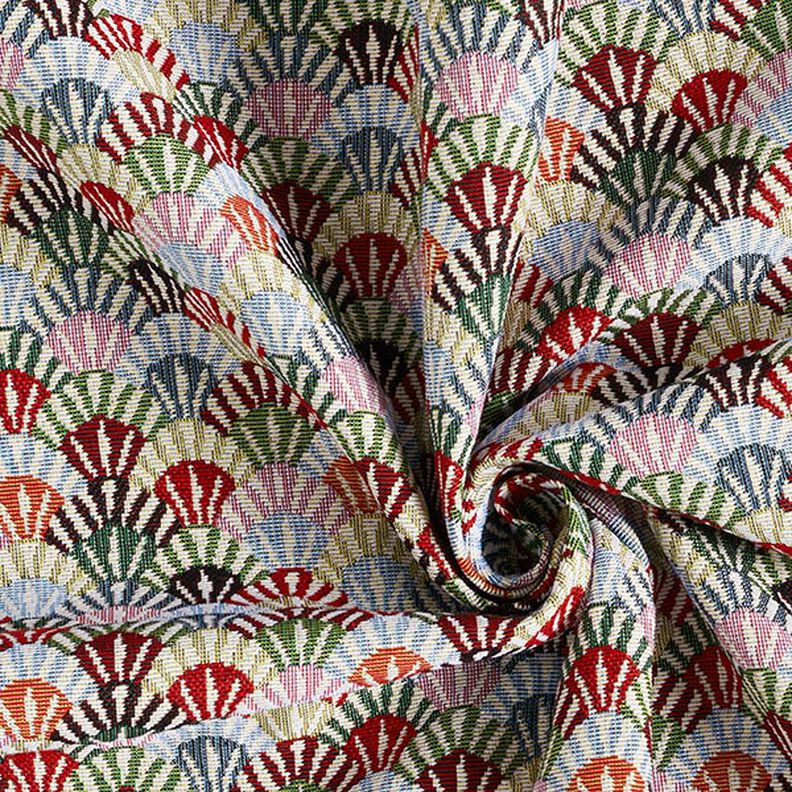 Dekostoff Gobelin kleine Fächer – hellbeige/grün, image number 3