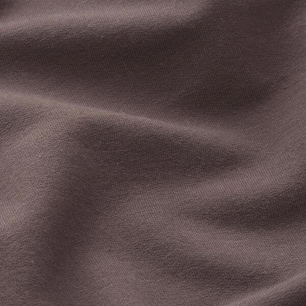 Leichter Baumwollsweat Uni – dunkelbraun | Reststück 100cm