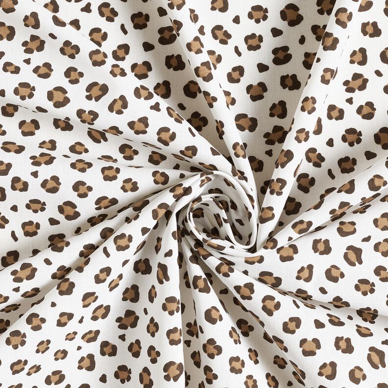 Baumwollpopeline Leoprint – elfenbein/rehbraun,  image number 3