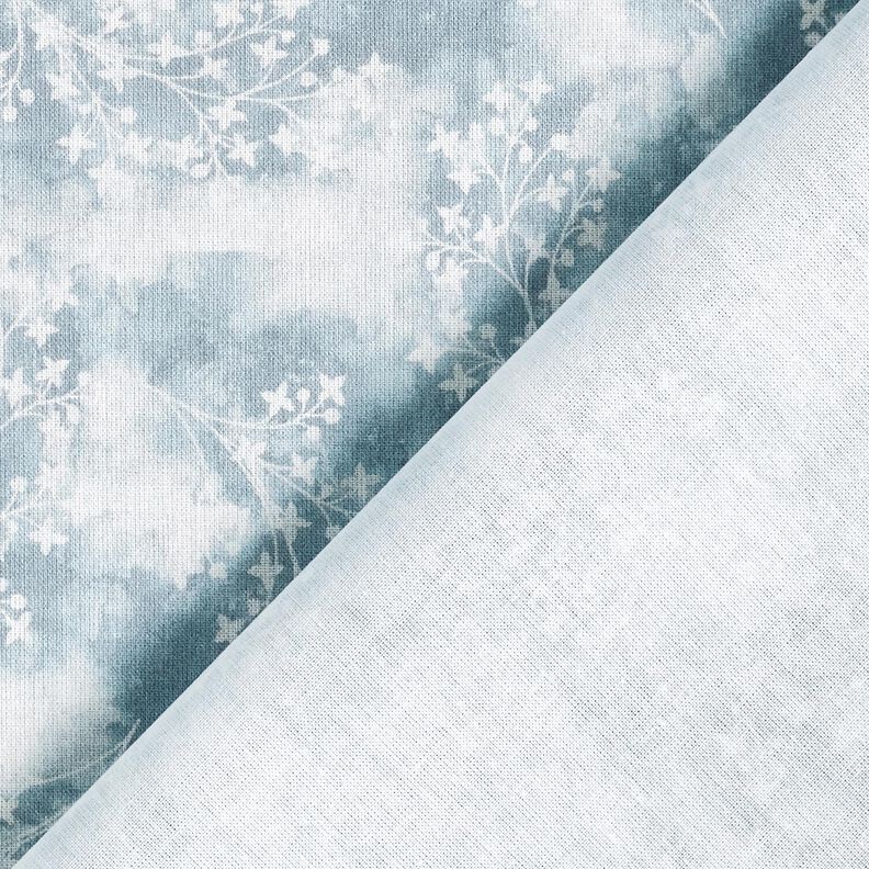 Baumwollstoff Popeline feine Zweige &ndash; blau,  image number 4