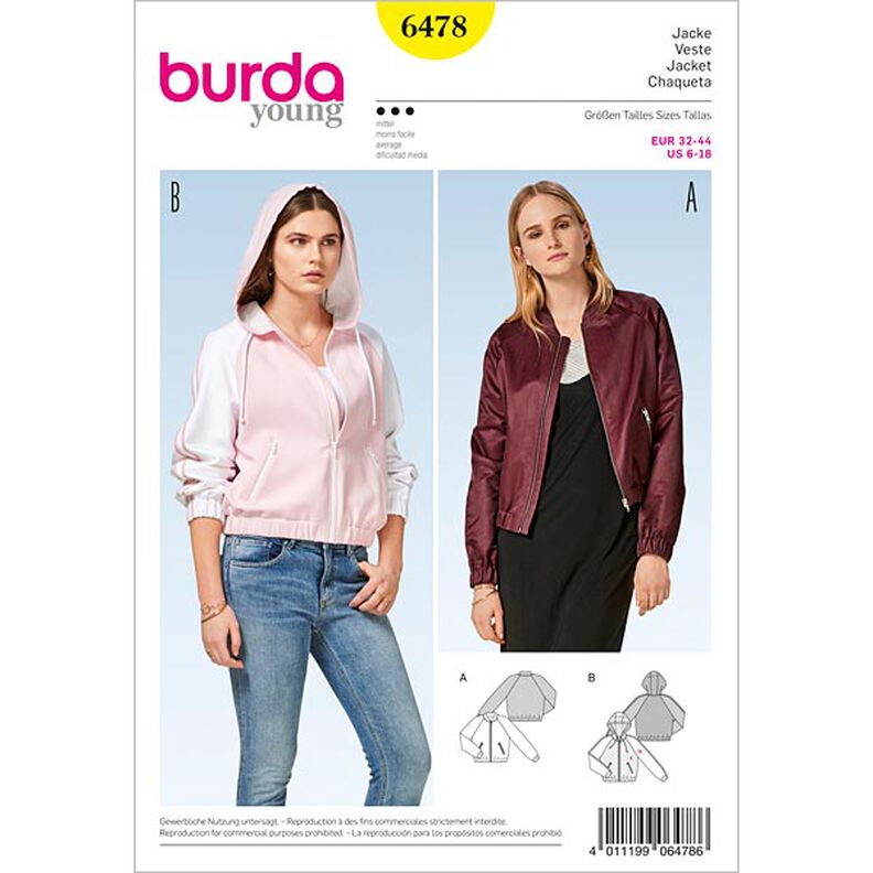 Jacke / Blouson | Burda 6478 | 32-44,  image number 1