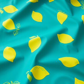 Regenjackenstoff Zitronen – pfefferminz/zitronengelb, 