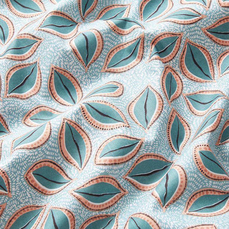 Baumwollstoff Cretonne kunstvolle Blätter – eukalyptus, image number 2