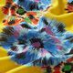 Baumwoll-Viskose-Mix Blumen Wachsmaloptik – sonnengelb,  thumbnail number 2