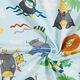 Baumwolljersey Tiere machen Urlaub – babyblau,  thumbnail number 3