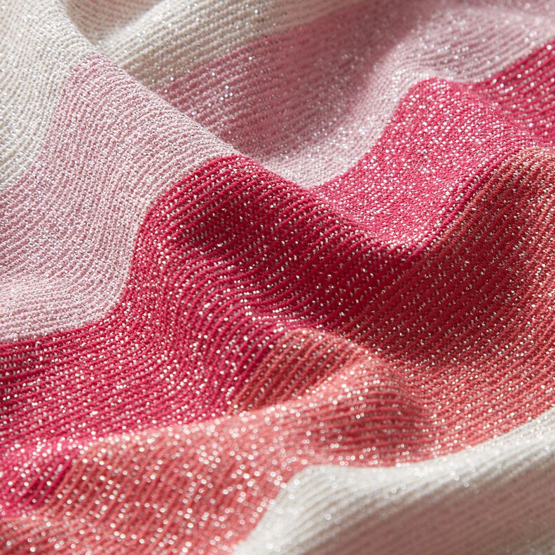 Glitzerjersey Streifen – pink/koralle,  image number 2