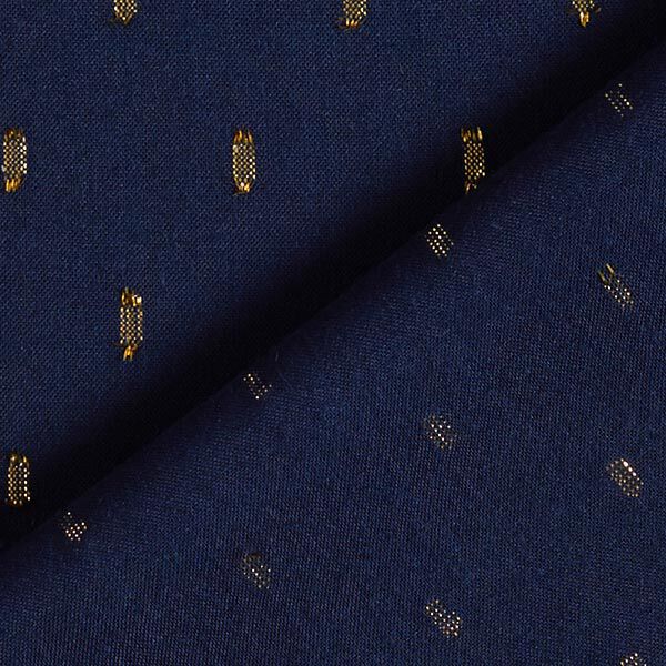 Viskosestoff Glitzertropfen – marineblau | Reststück 100cm