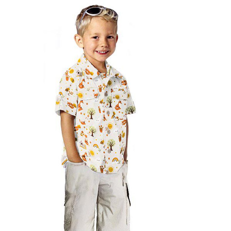 Baumwollpopeline Fuchs im Garten – natur,  image number 5