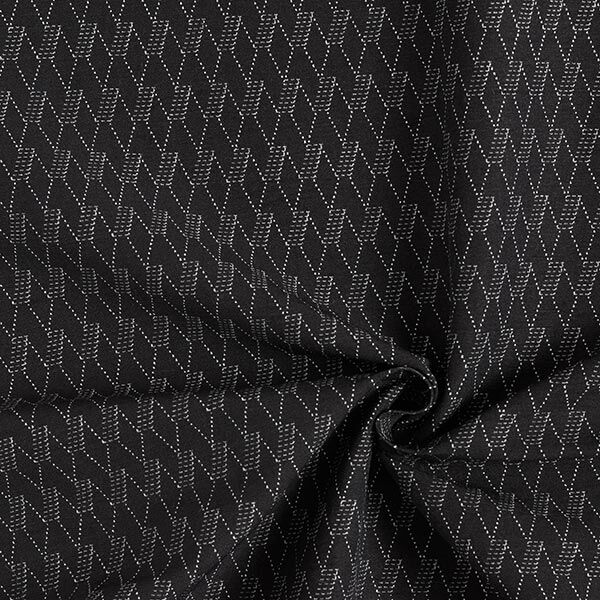Stretch Jeans abstrakte Rauten – schwarz,  image number 3