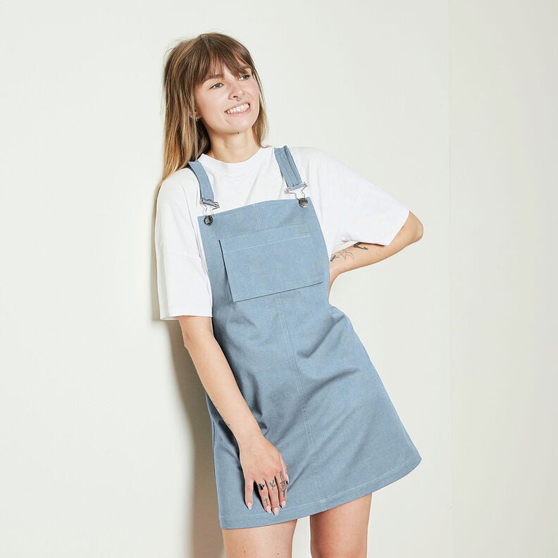Baumwoll-Denim Stretch medium – hellblau, image number 5