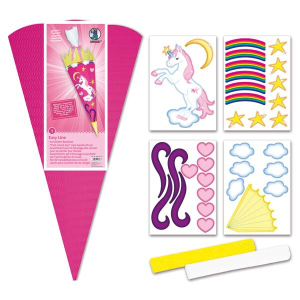 Schultüten-Bastelset "Easy Line" Einhorn & Regenbogen, image number 3