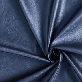Stretch Lederimitat Metallic – marineblau, 