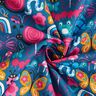 Baumwollstoff Cretonne Schmetterlinge und Bienen – ozeanblau/intensiv pink,  thumbnail number 3
