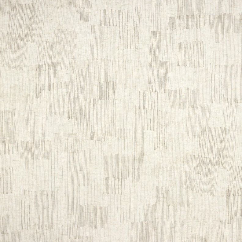 Gardinenstoff Leinen-Mix unregelmäßige Streifen – dunkelbeige/natur, image number 1