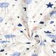 Kuschelfleece geprägte Punkte Mond und Sterne – weiss/blau – Muster,  thumbnail number 3