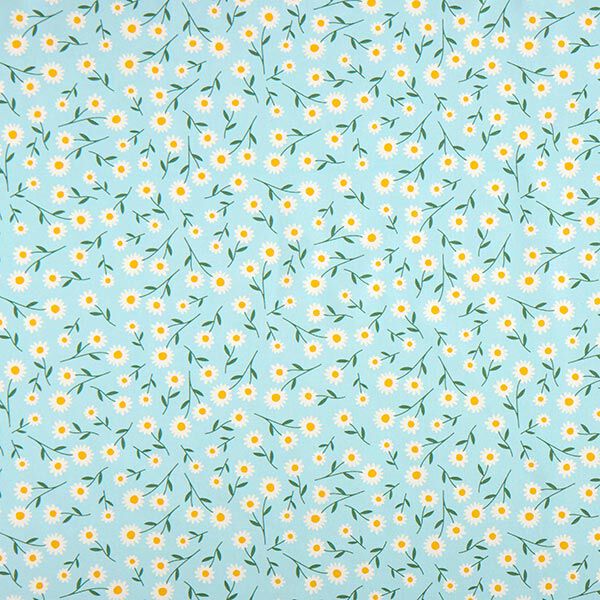 Dekostoff Halbpanama Gänseblümchen – babyblau/weiss, image number 1