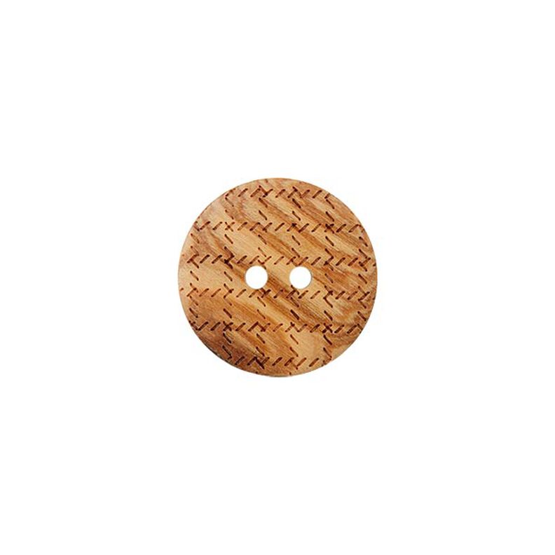Holzknopf 2-Loch – beige,  image number 1