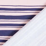 French Terry unregelmäßige Streifen – indigo/rosé,  thumbnail number 4