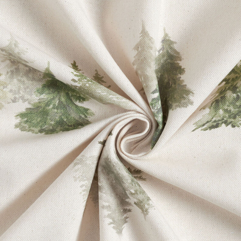 Dekostoff Halbpanama elegante Tannen – natur/pinie,  image number 3